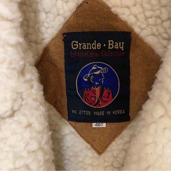 Vintage Sheepskin Leather Rancher Style Coat from Grande Bay Size L - Picture 4 of 16